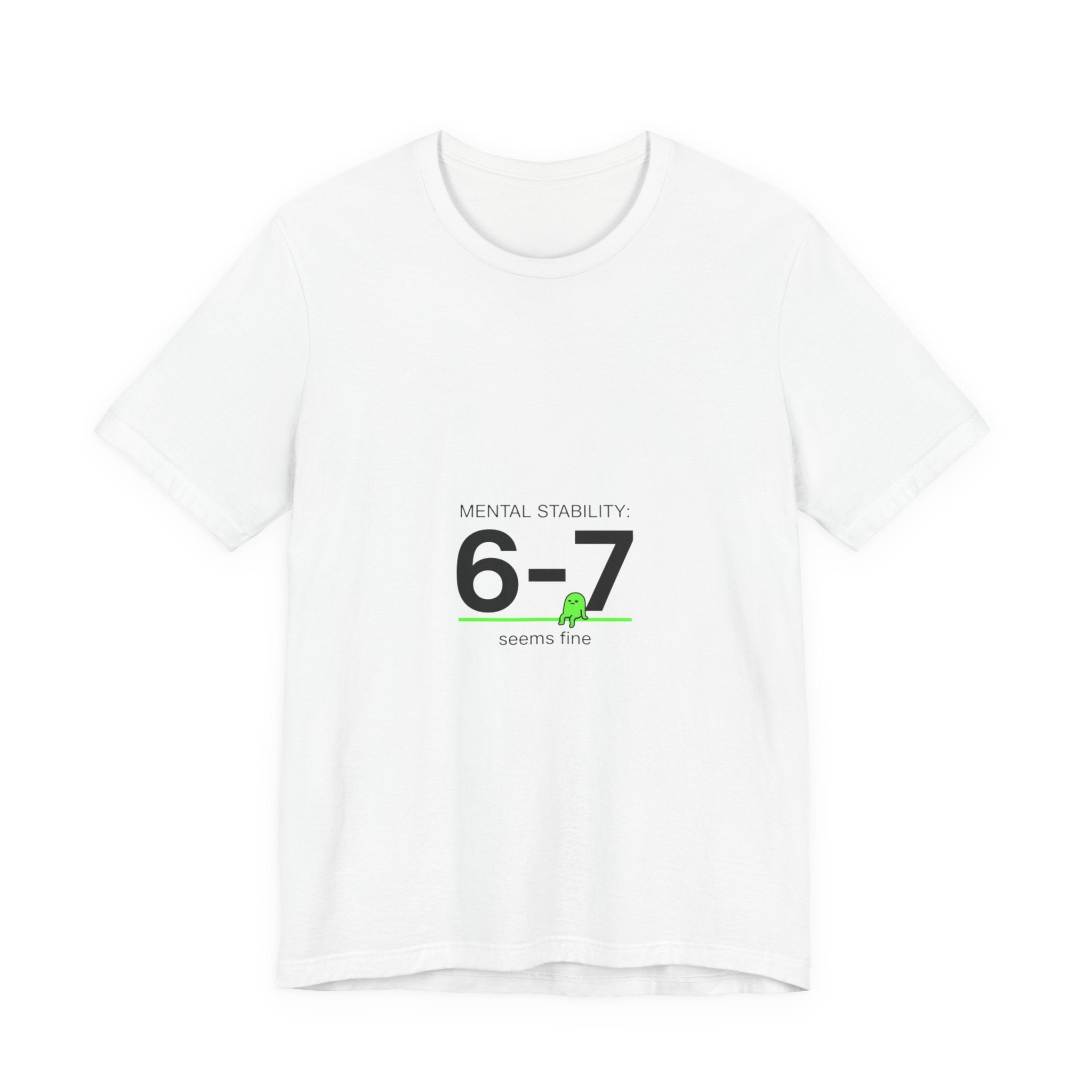 6-7 Minimalist Numeric Meme Tee | 67 shirt, absurdist humor