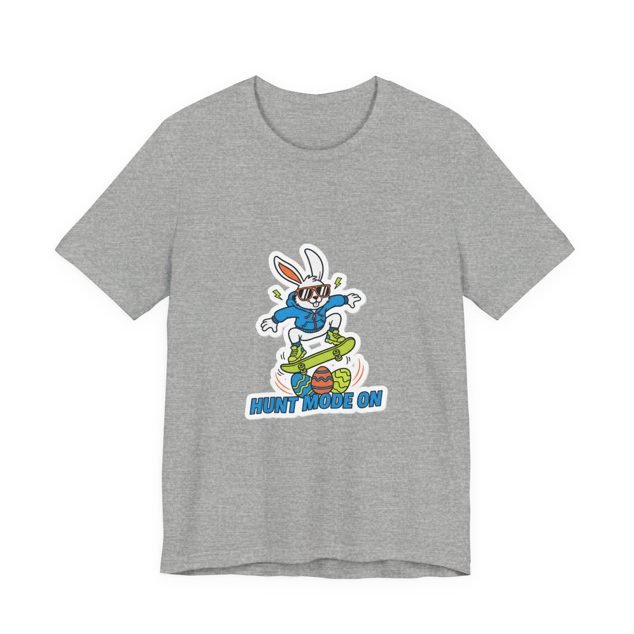 Hunt Mode On Bunny Skateboard Tee | boys Easter shirt, egg hunter