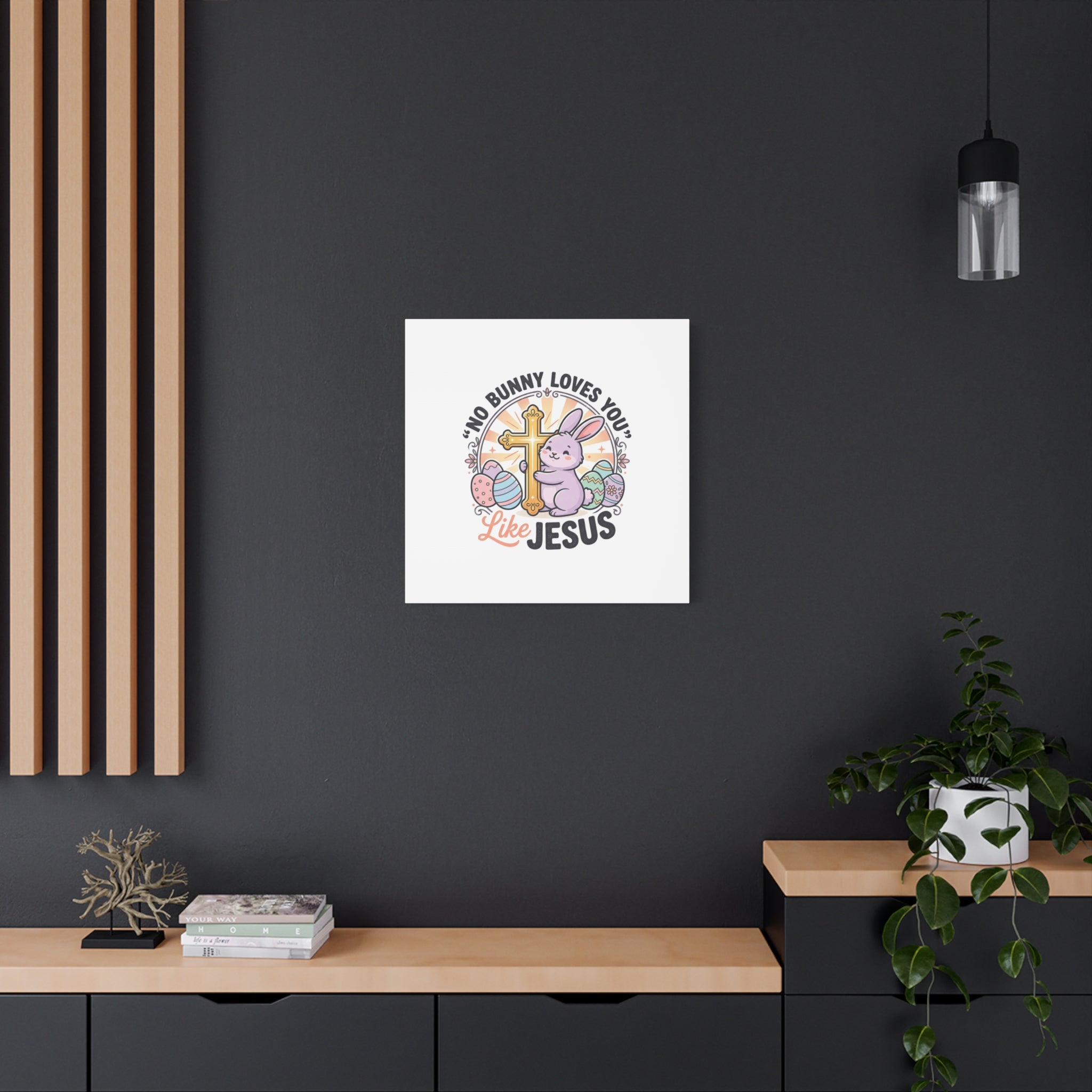 No Bunny Loves You Like Jesus Canvas | Easter Christian, Church Humor, Pastel Retro