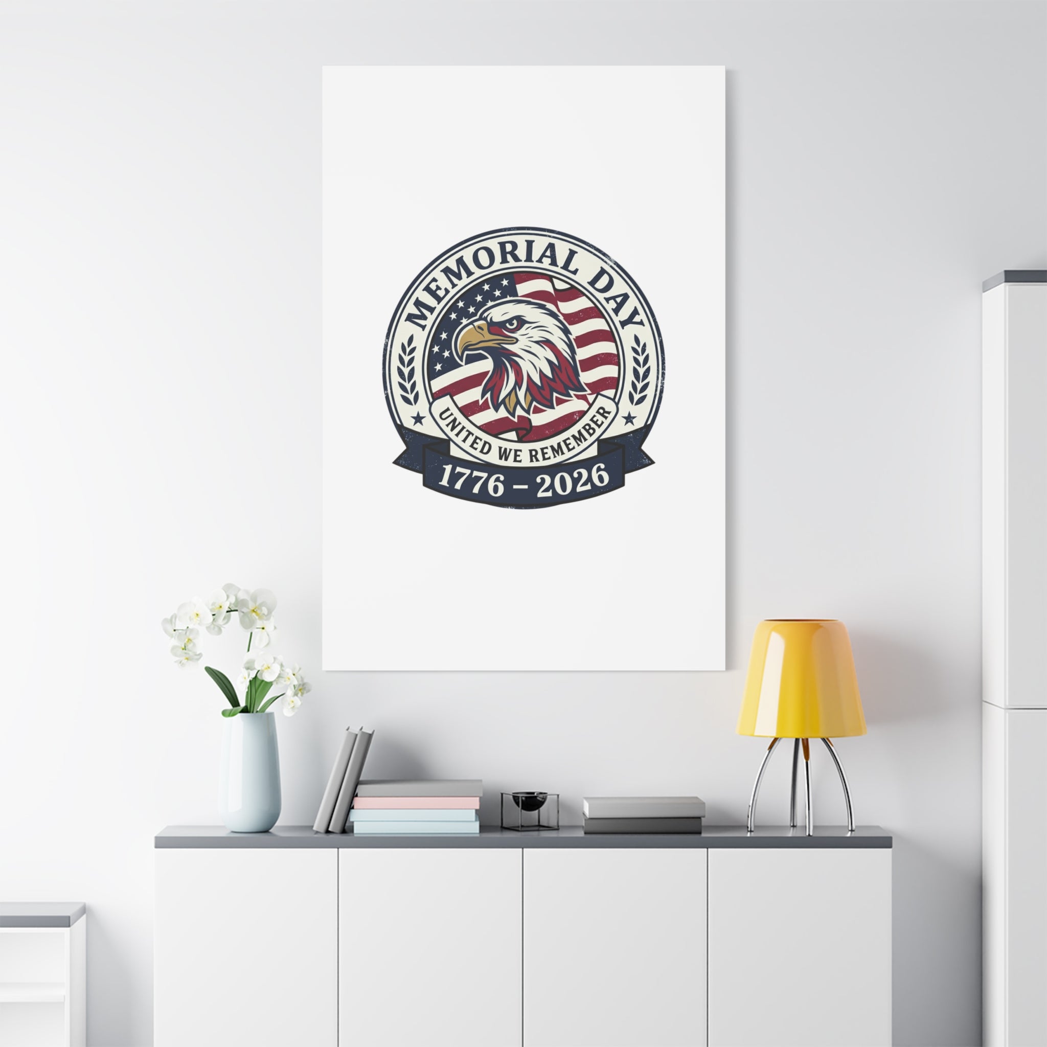 Memorial Day 1776-2026 Canvas | USA 250, vintage distressed patriotic