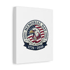 Memorial Day 1776-2026 Canvas | USA 250, vintage distressed patriotic