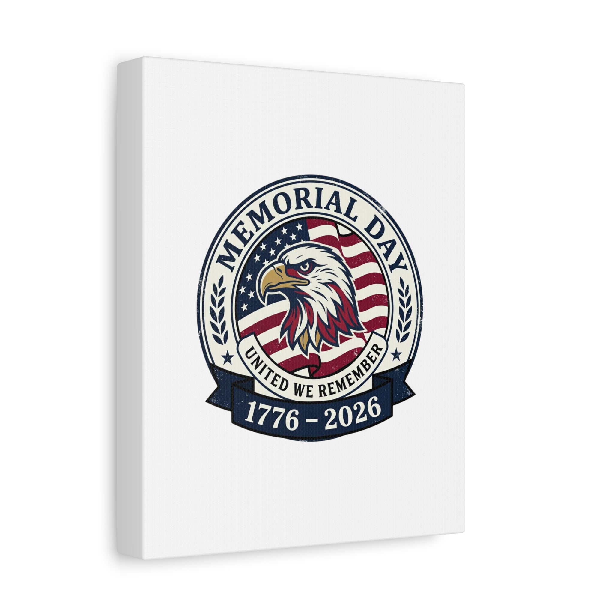 Memorial Day 1776-2026 Canvas | USA 250, vintage distressed patriotic