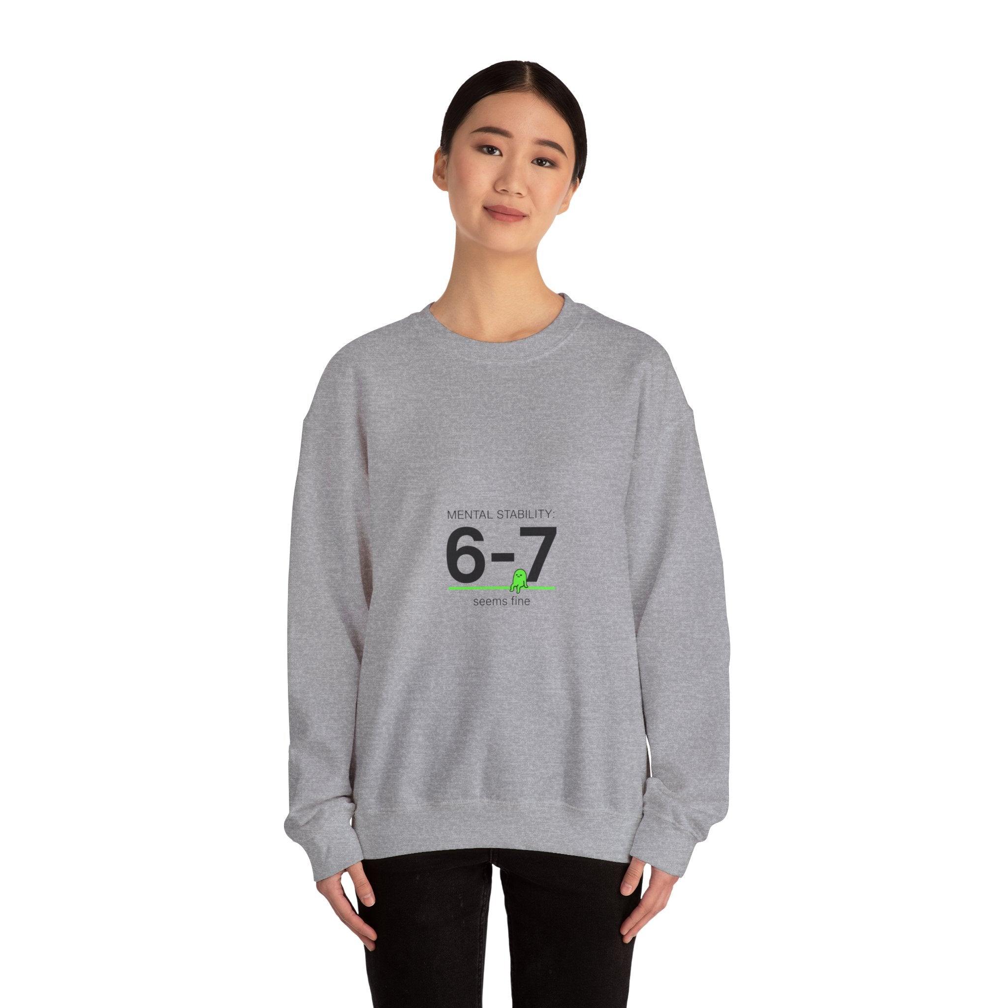 6–7 Minimalist Number Meme Sweatshirt | absurdist humor, TikTok meme