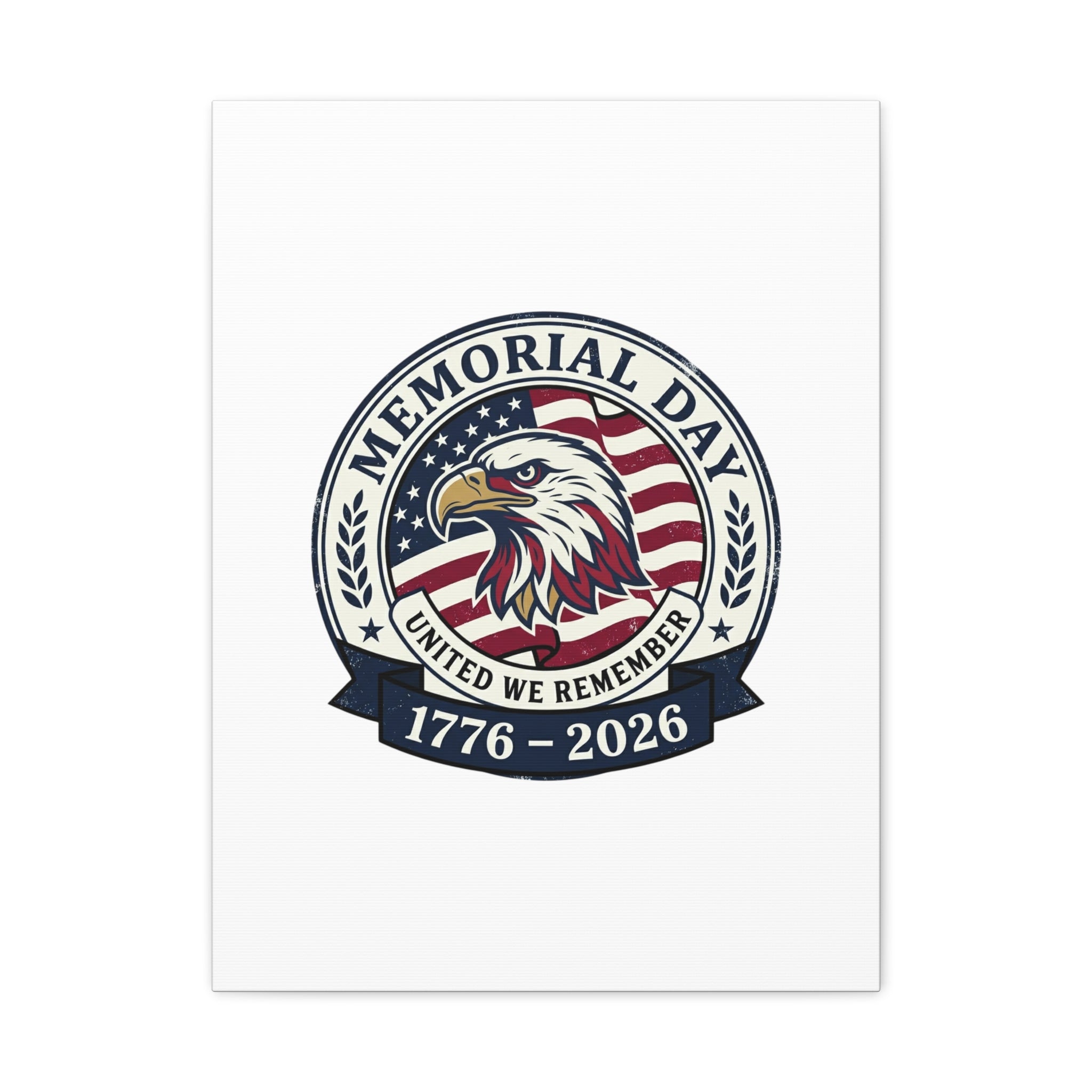Memorial Day 1776-2026 Canvas | USA 250, vintage distressed patriotic