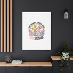 No Bunny Loves You Like Jesus Canvas | Easter Christian, Church Humor, Pastel Retro
