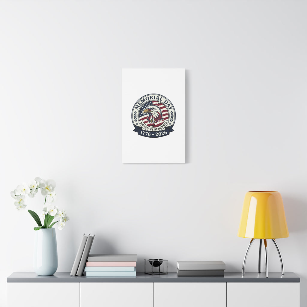 Memorial Day 1776-2026 Canvas | USA 250, vintage distressed patriotic