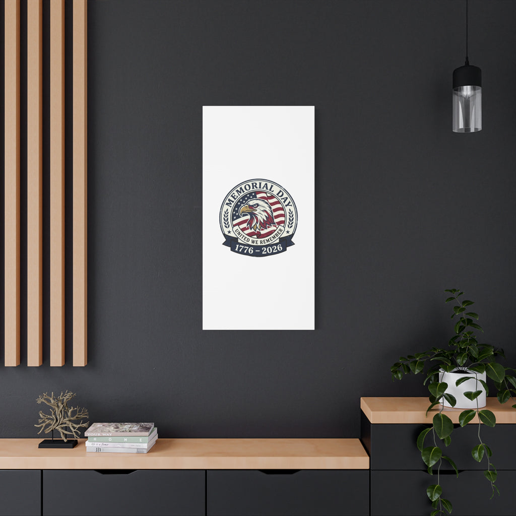 Memorial Day 1776-2026 Canvas | USA 250, vintage distressed patriotic