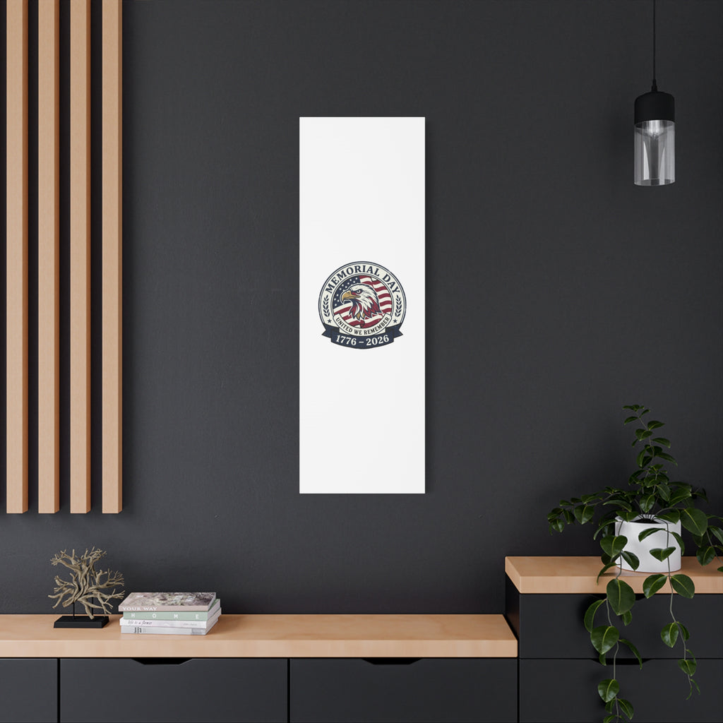 Memorial Day 1776-2026 Canvas | USA 250, vintage distressed patriotic