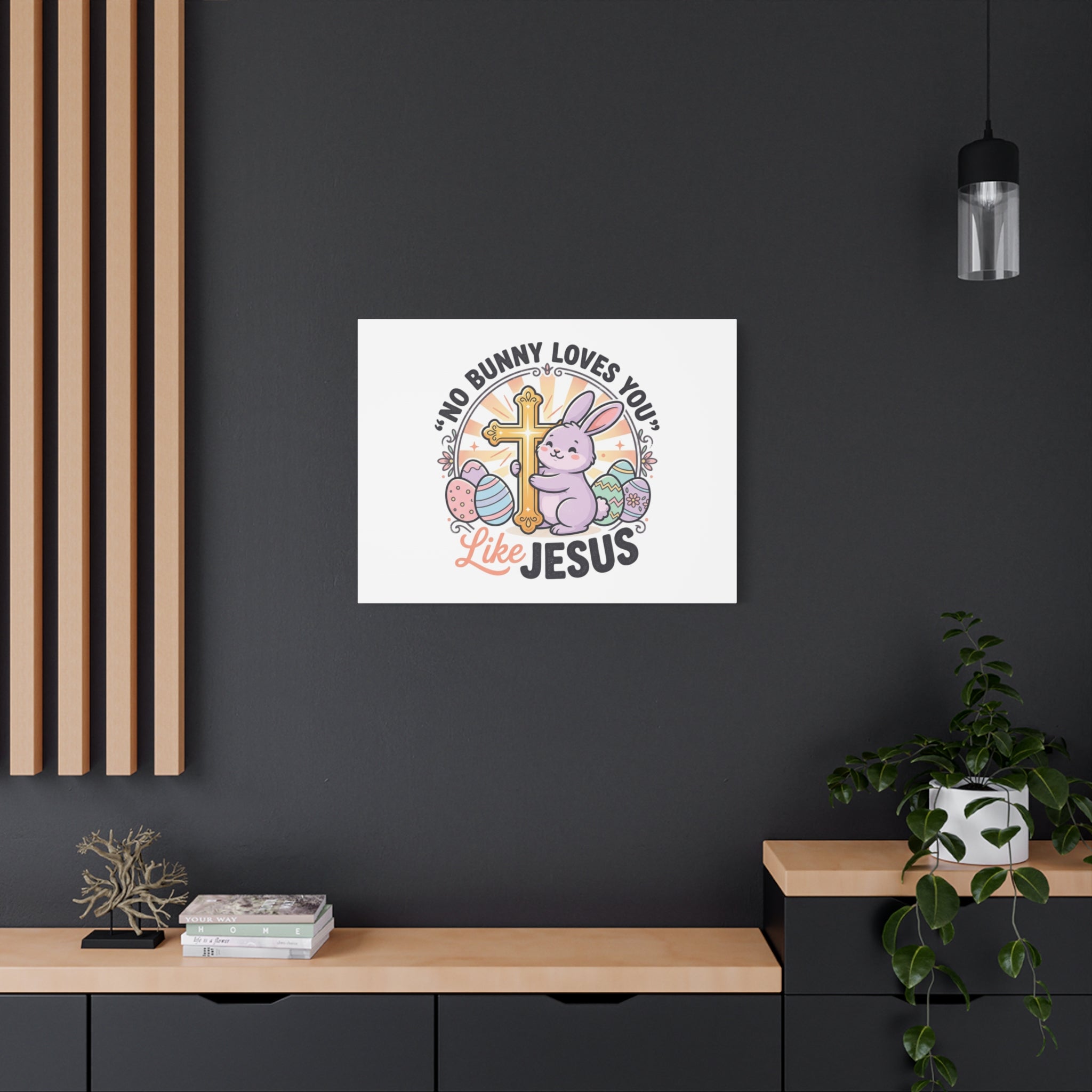 No Bunny Loves You Like Jesus Canvas | Easter Christian, Church Humor, Pastel Retro