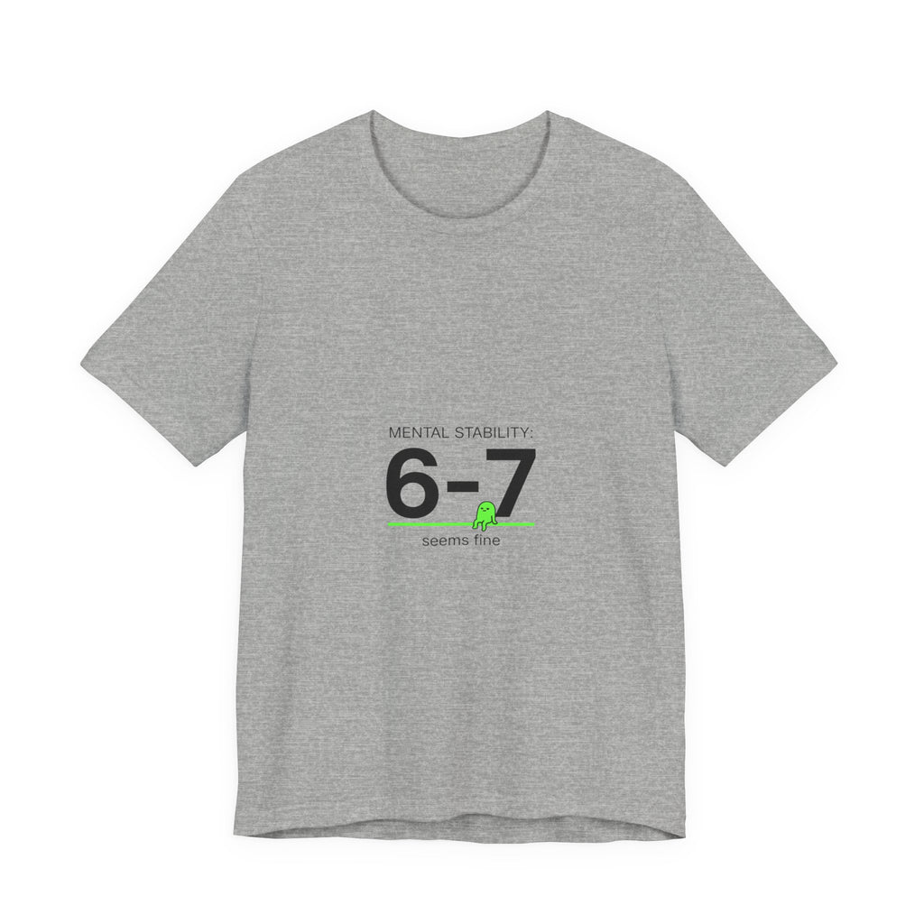 6-7 Minimalist Numeric Meme Tee | 67 shirt, absurdist humor