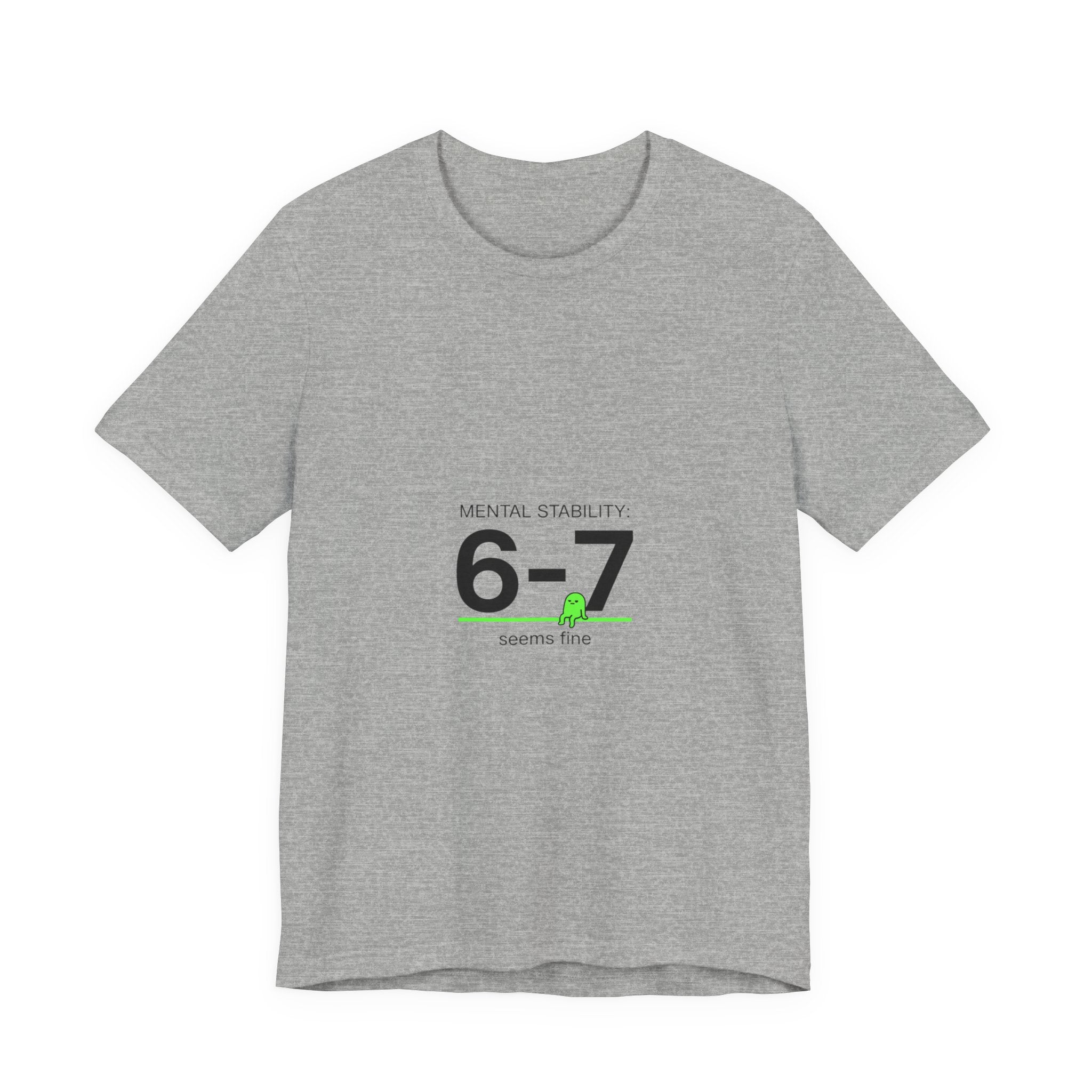 6-7 Minimalist Numeric Meme Tee | 67 shirt, absurdist humor