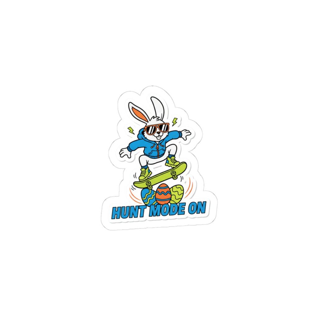 Hunt Mode On Bunny Sticker | boys Easter, egg hunter