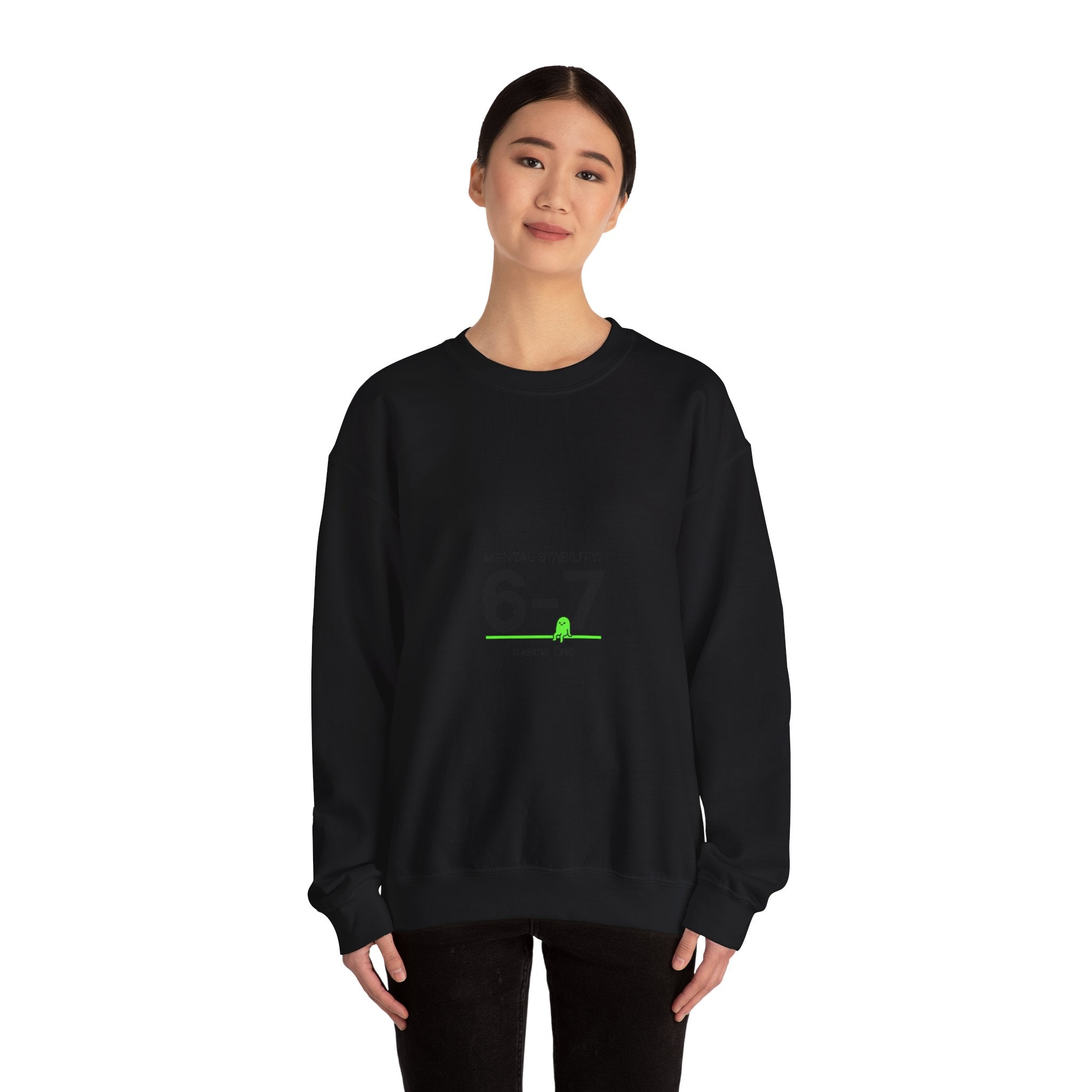 6–7 Minimalist Number Meme Sweatshirt | absurdist humor, TikTok meme