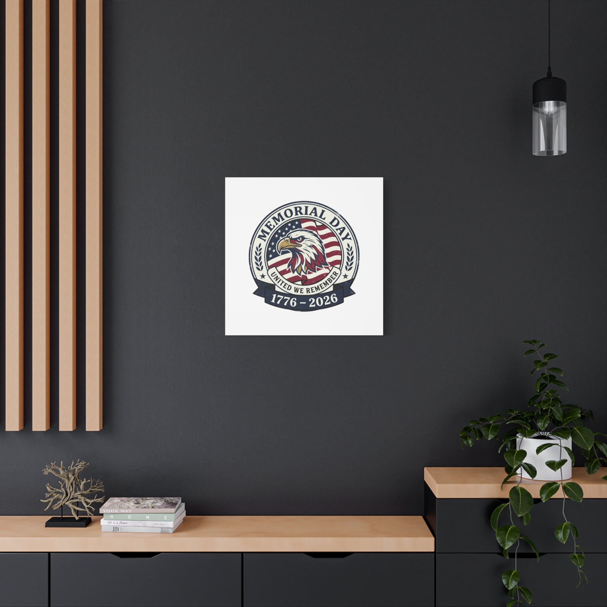 Memorial Day 1776-2026 Canvas | USA 250, vintage distressed patriotic