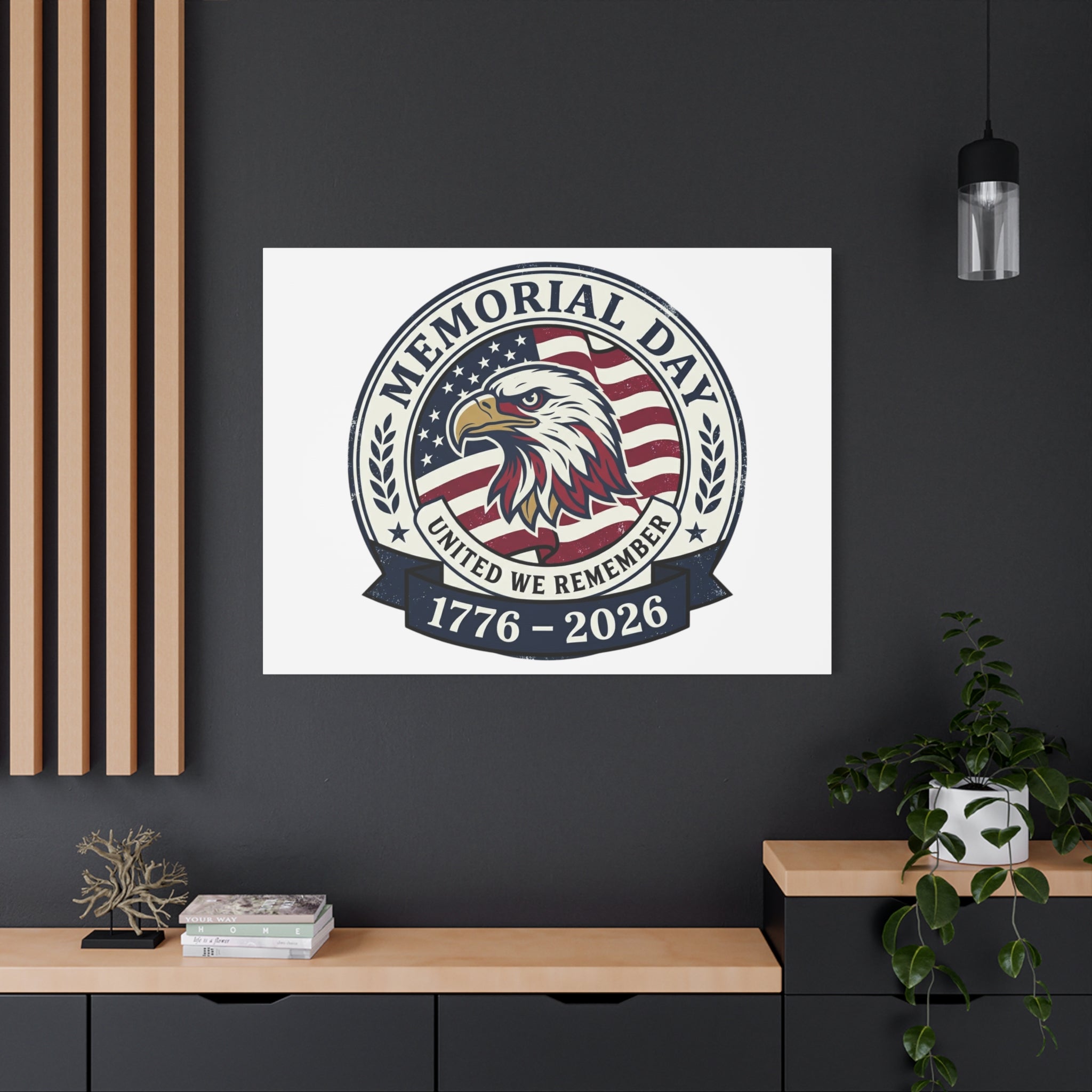Memorial Day 1776-2026 Canvas | USA 250, vintage distressed patriotic