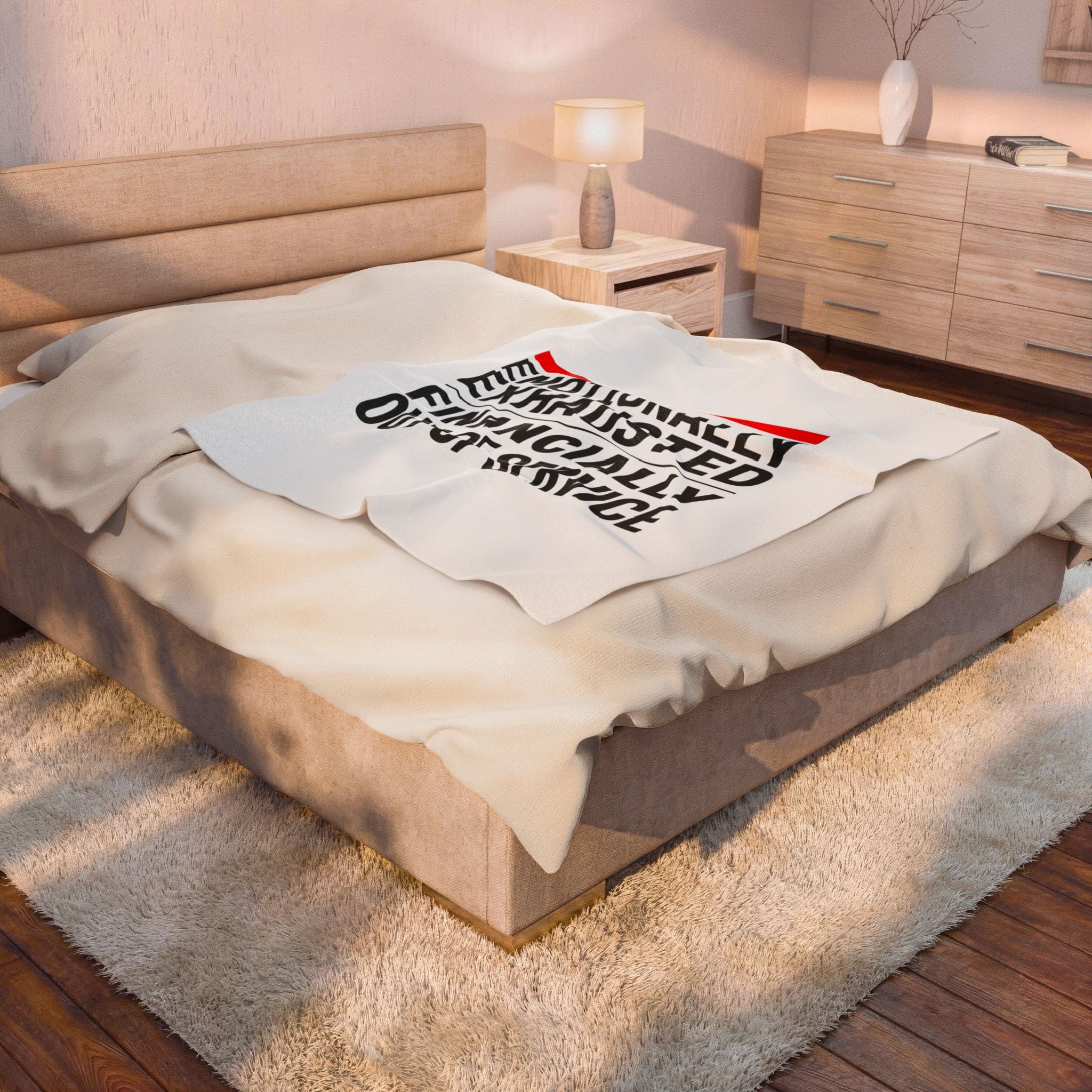 Emotionally Exhausted Financially Out of Service Blanket | cost of living crisis, budget humor