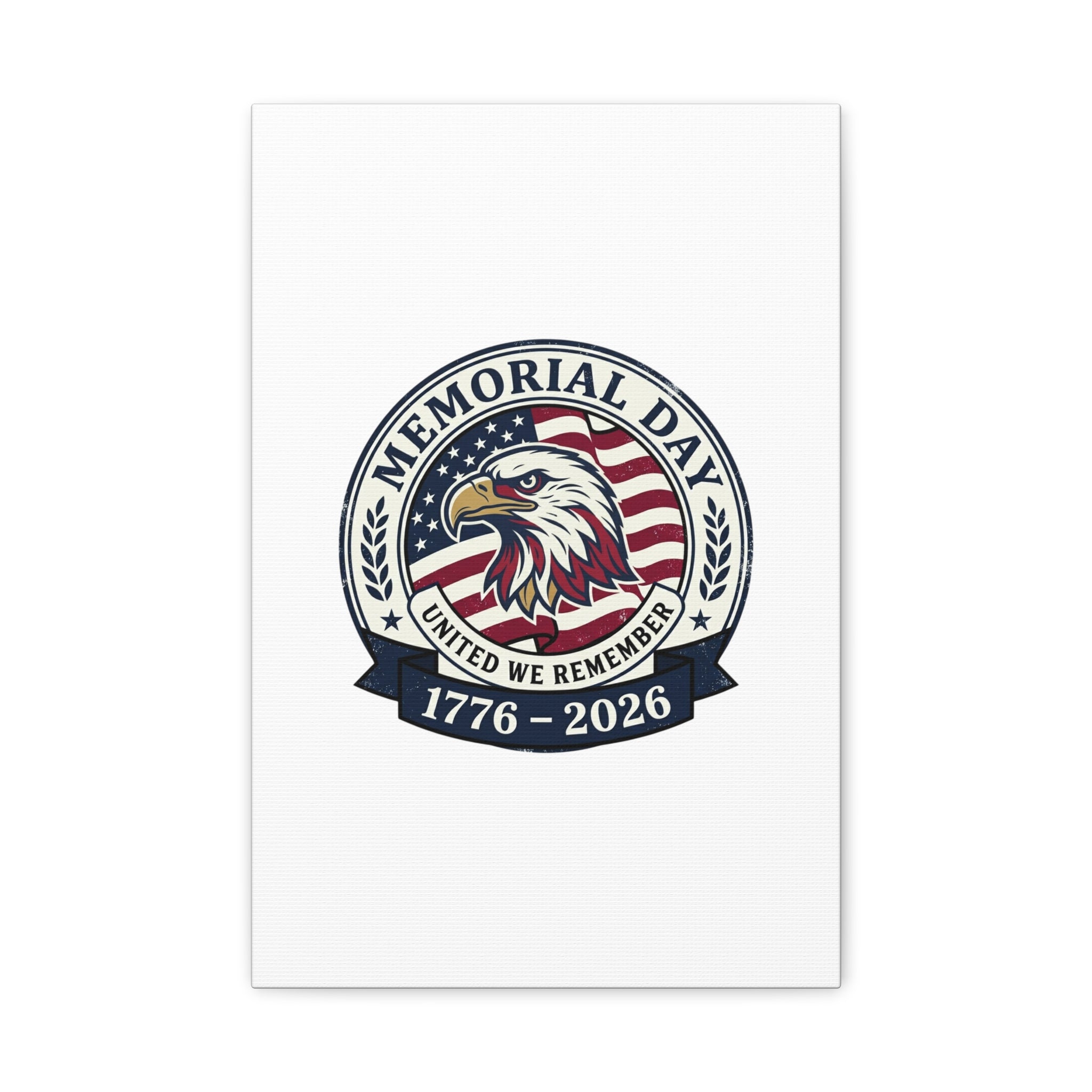 Memorial Day 1776-2026 Canvas | USA 250, vintage distressed patriotic