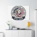 Memorial Day 1776-2026 Canvas | USA 250, vintage distressed patriotic