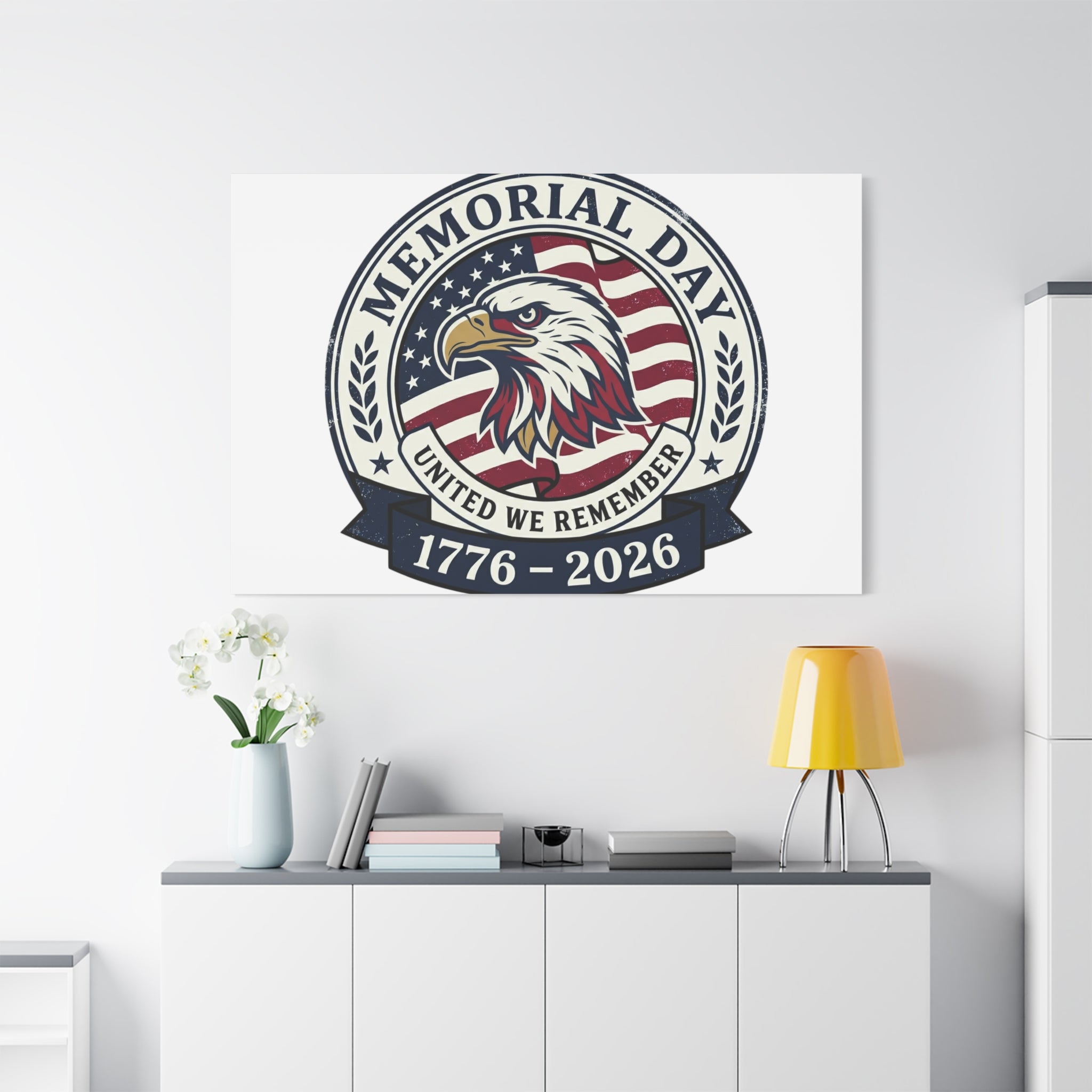 Memorial Day 1776-2026 Canvas | USA 250, vintage distressed patriotic