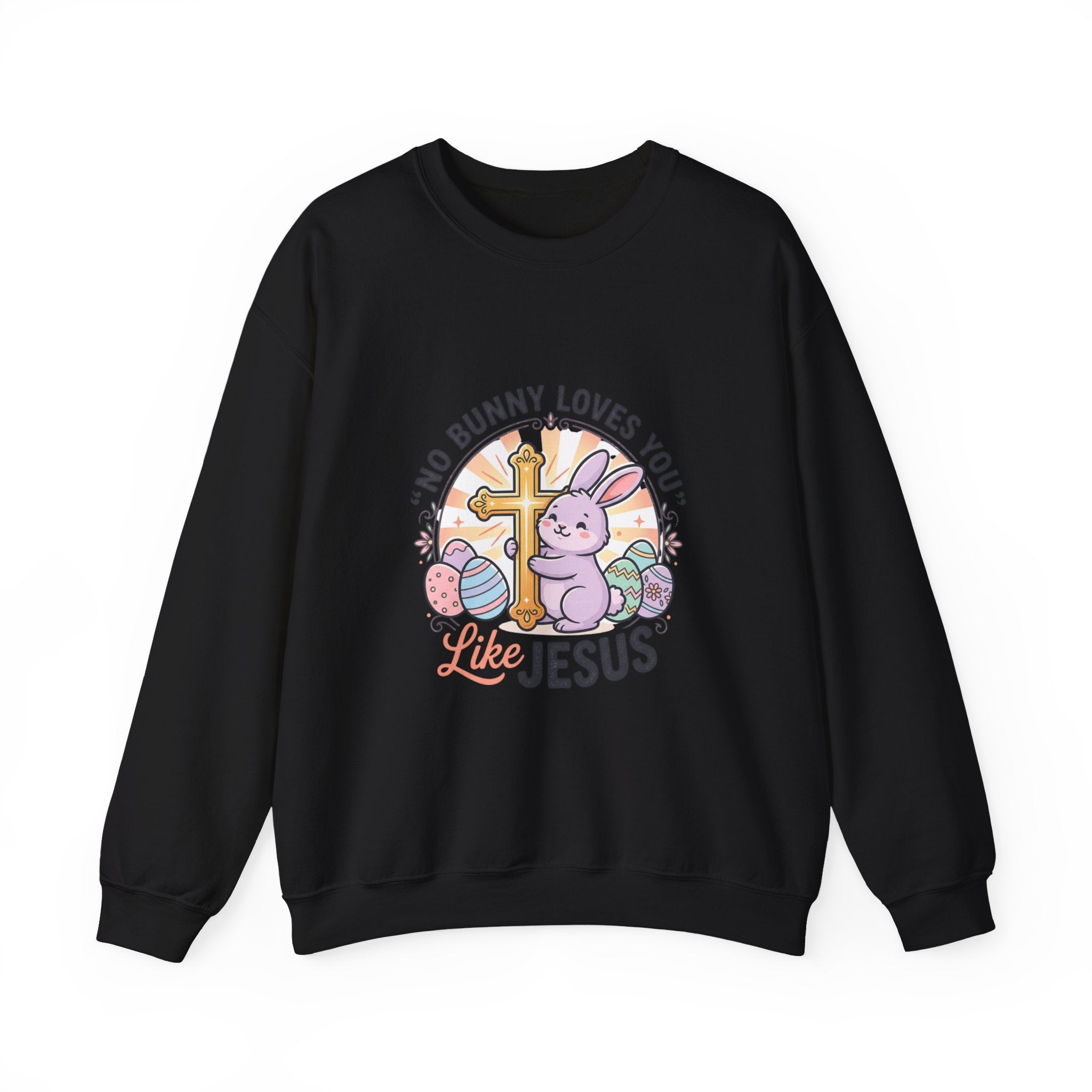 No Bunny Loves You Like Jesus Sweatshirt | Easter Christian, Pastel Retro Church Humor