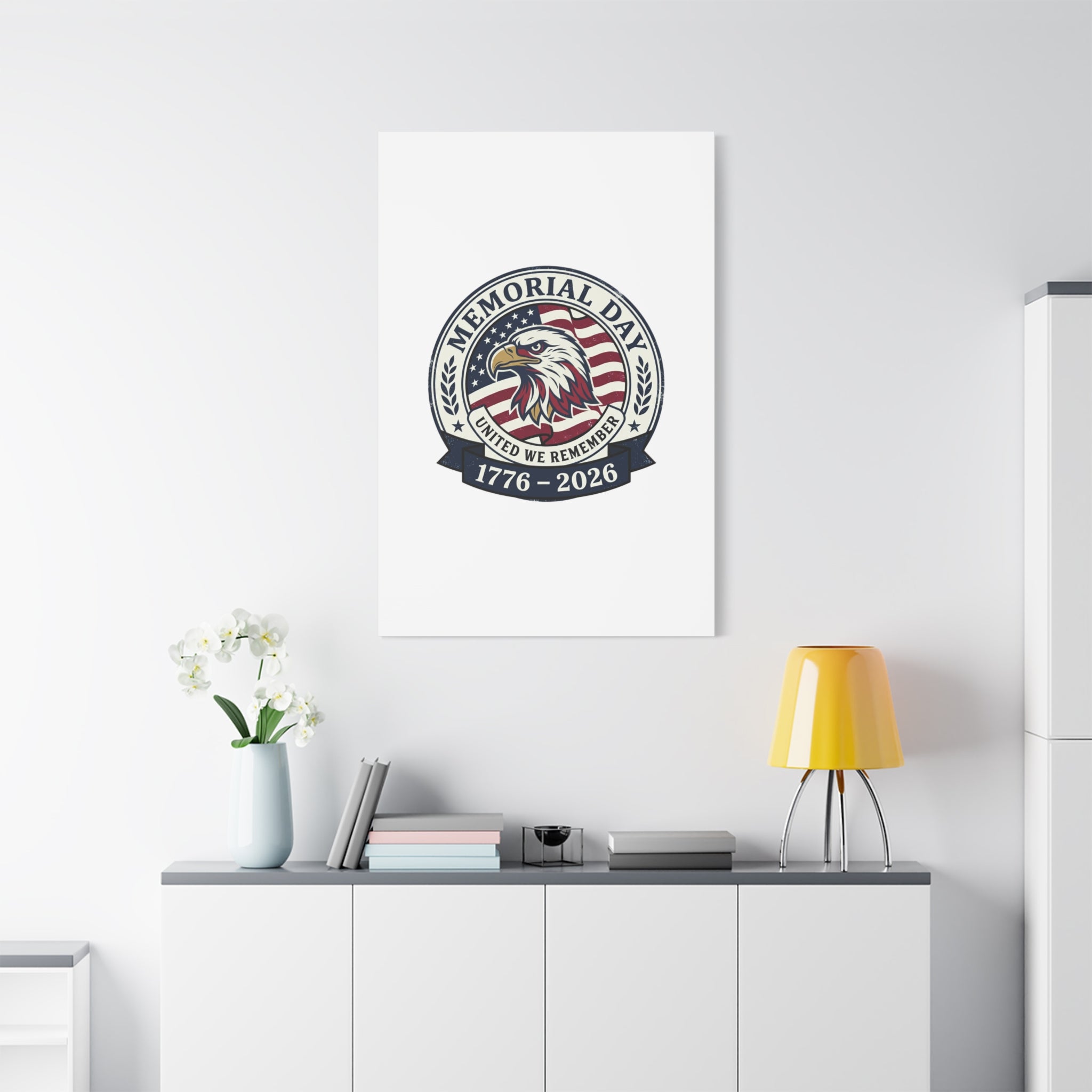 Memorial Day 1776-2026 Canvas | USA 250, vintage distressed patriotic