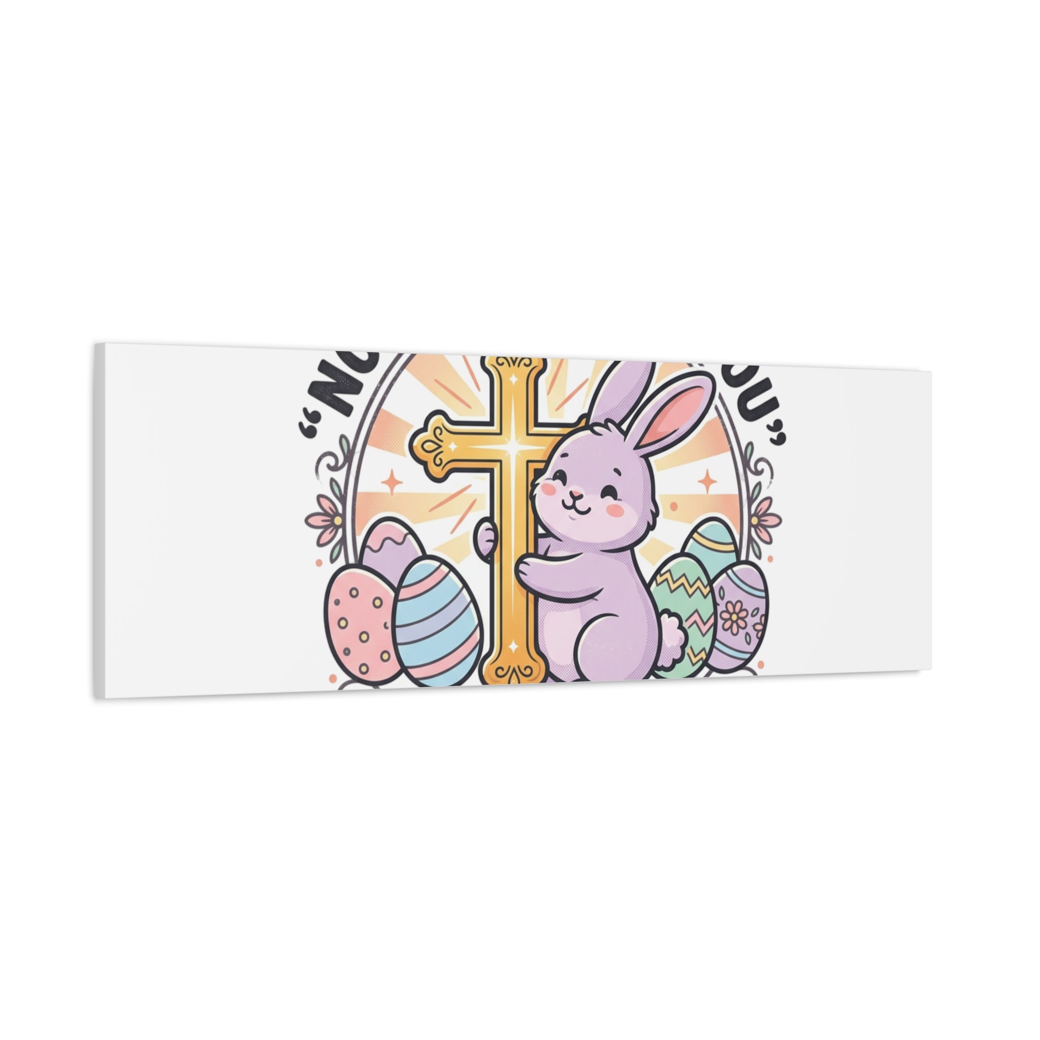 No Bunny Loves You Like Jesus Canvas | Easter Christian, Church Humor, Pastel Retro