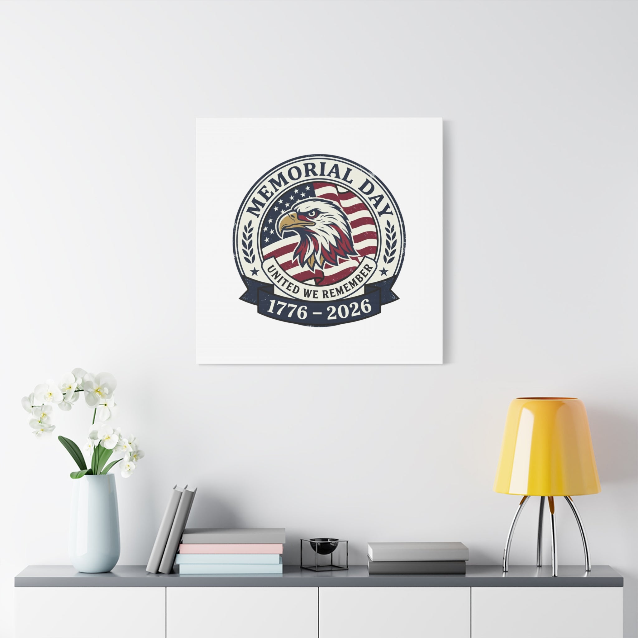 Memorial Day 1776-2026 Canvas | USA 250, vintage distressed patriotic