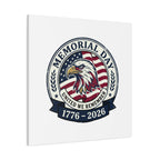Memorial Day 1776-2026 Canvas | USA 250, vintage distressed patriotic