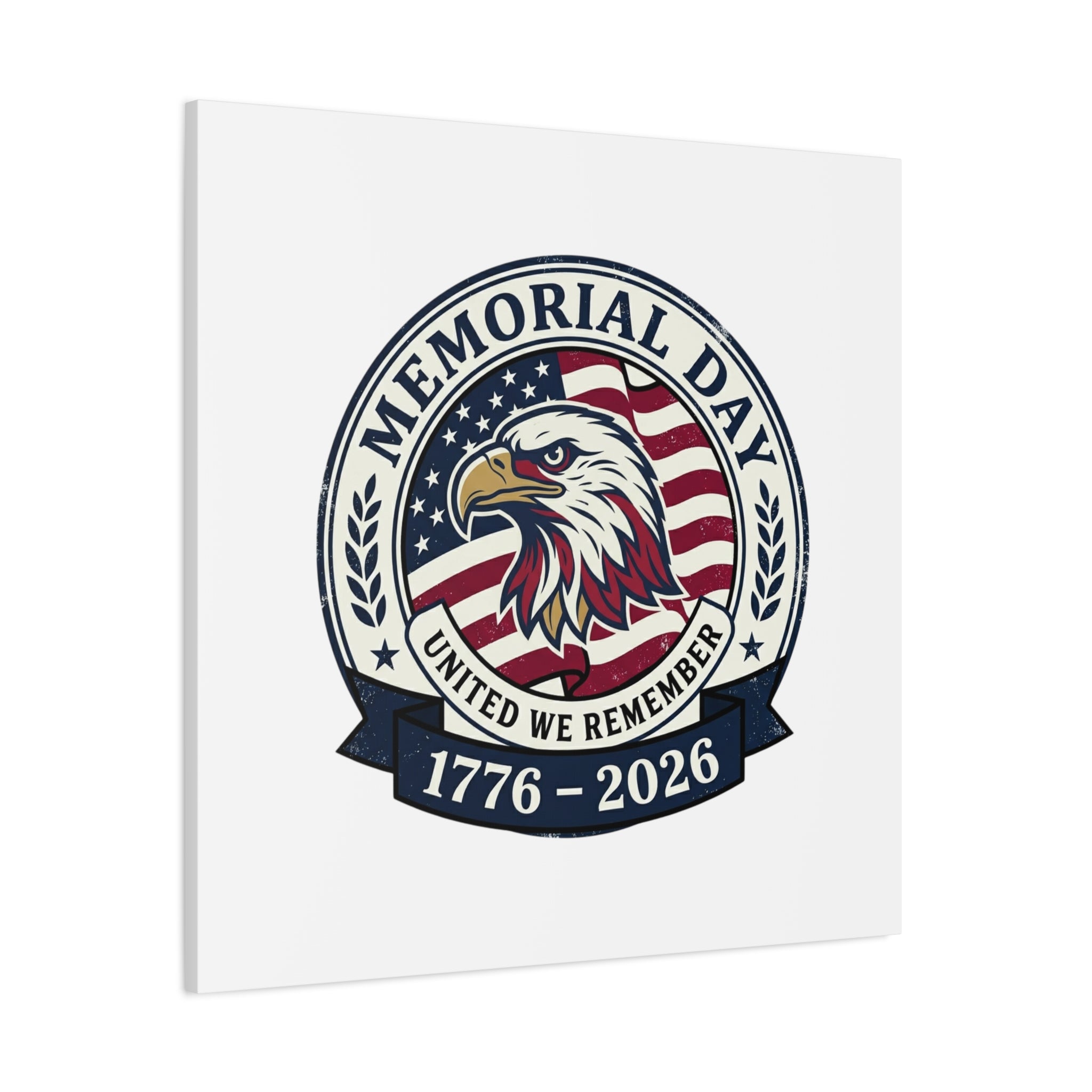 Memorial Day 1776-2026 Canvas | USA 250, vintage distressed patriotic