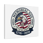 Memorial Day 1776-2026 Canvas | USA 250, vintage distressed patriotic