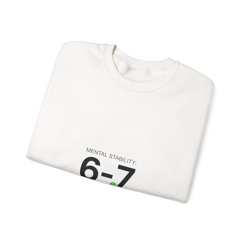 6–7 Minimalist Number Meme Sweatshirt | absurdist humor, TikTok meme