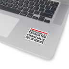 Emotionally Exhausted Financially Out of Service Sticker | cost of living crisis, budget humor
