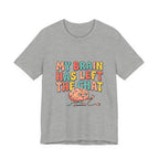 My Brain Has Left The Chat T-Shirt | mental health humor, retro wavy text